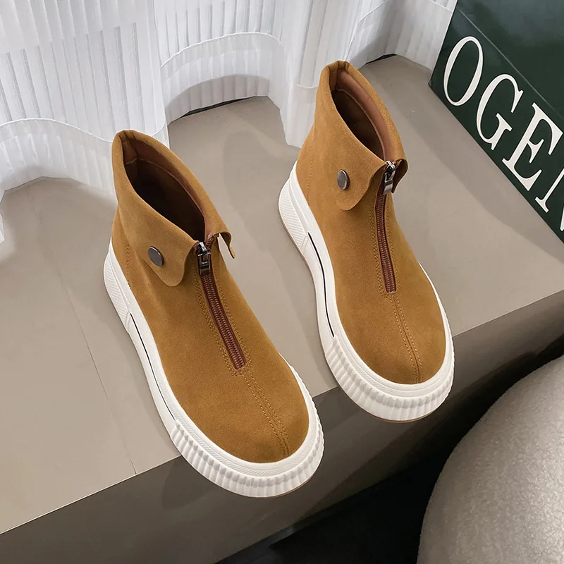 Women Martin Boots New British Style Short Boots Anti Slip Thick Sole Boots Versatile Women's Boots Fashion Boots Platform Boots