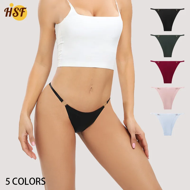 

HSF new style ice silk thin band briefs women's comfortable no trace breathable thong panties women