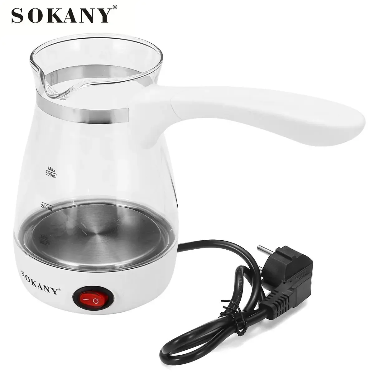Electric Coffee Maker Pot Home Mocha Espresso Kettle Heat Resistant Portable Percolators 220V