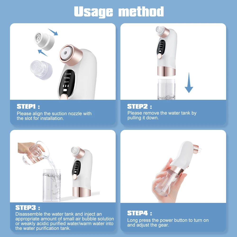 Small Bubble Facial Blackhead Removal Vacuum Face Cleaner Hydra Dermabrasion Hydro Skin Deep Clean Care Anti Aging BeautyMachine 5