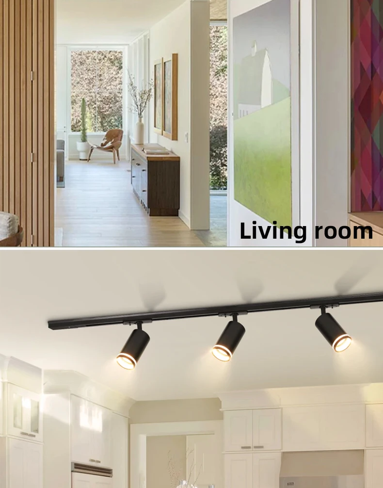 Description Picture 5 of itemTrack Light Spotlight GU10 Replaceable Bulb Led Ceiling Lighting 110-265V Track Lamp Rail Lighting for Living Room Shop Kitchen