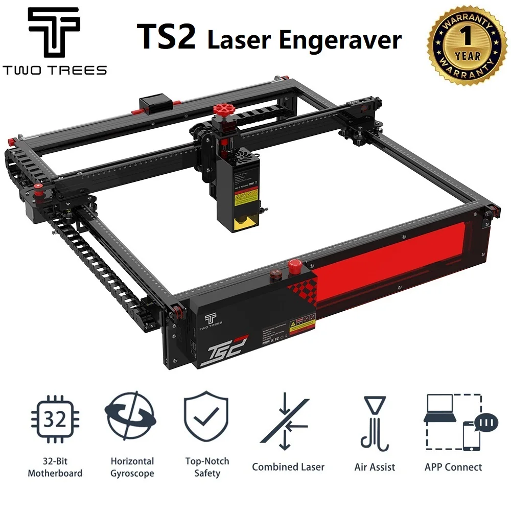 TS2 10W Laser Engraver, Laser Engraving Machine, App Control Laser Cutting  Engraving Machine, High Precision Laser Cutter for Wood, Metal, Plastic