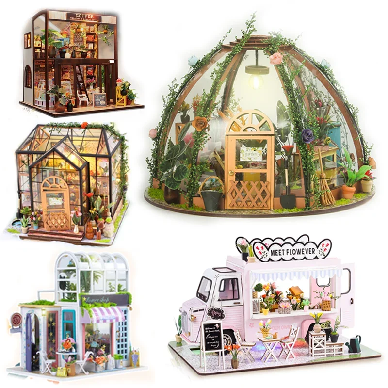 2024 New DIY Wooden Miniature Dollhouse Handmade Kawaii Doll Houses Furniture Model Building Kits Toys For Children Adult Gift robotime diy wooden miniature dollhouse janson s kitchen 1 24 handmade doll house model building kits toys for children adult