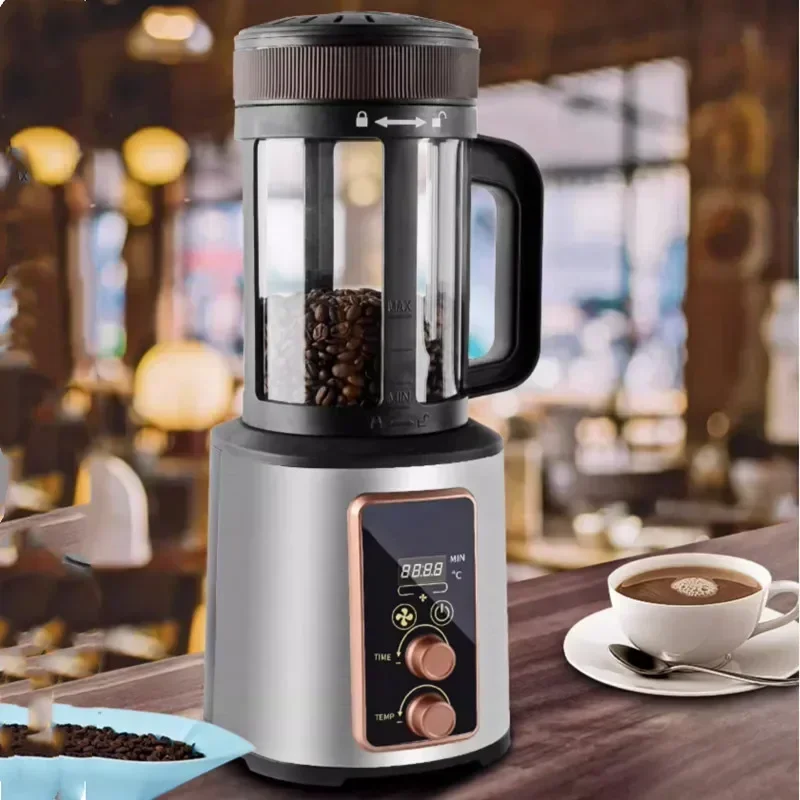 Full-Automatic Coffee Bean Roaster Temperature Regulating Hot Air Coffee Bean Household Automatic Cooling Double Knob Roaster