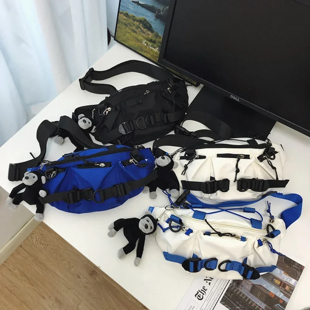 2026 Techwear Style Punk Hip Hop Single Shoulder Crossbody Bag Men Women Street Vintage Chest Bag Casual Sport Fanny Pack Сумка