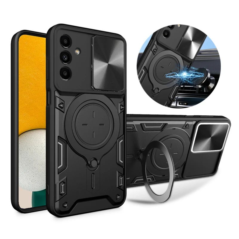 Per Samsung Galaxy A04S Custodia Magnetica Anello In Metallo Supporto Armatura Antiurto Coque Per Samsung A04S A 04S Cover Posteriore