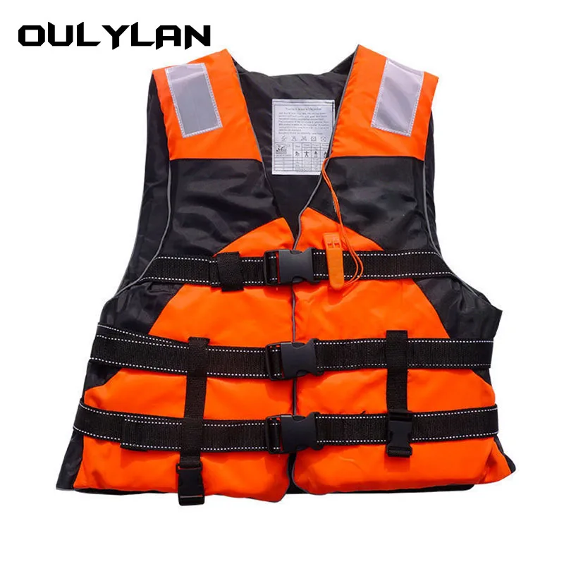 

Oulylan Boating Skiing Driving Vest Survival Universal Life Vest Swimming Suit Polyester Life Jacket for Adult Children Outdoor