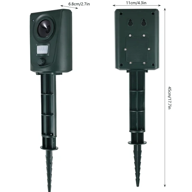 Madárrepleller Ultrahang Sonic Rágcsálók Visszaszorító Kültéri Kerti Ultra Állati Reszelő Kártevő Kutya Macska Mosómedve Diszpeller - Image 3