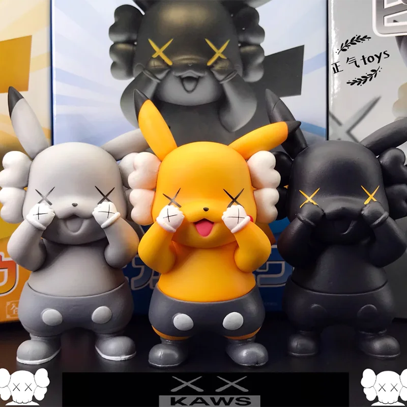 

Фигурка аниме Pika Chu Kaw, милая Аниме кукла в глаза, Q версия, коллекционная игрушка в стиле Пичу, декоративные экшн-фигурки, игрушки, подарок для ребенка