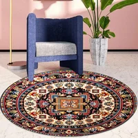Bohemian Style Round Carpets Living Room Luxury Sofa Area Chair Non-slip Soft Floor Mat Bedroom Decor Cloakroom Rugs Washable 러그 1