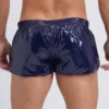Mens Glossy Swimming Trunks Shorts Low Rise Solid Color Slim Fit Sides Slit Shorts Vacation Beach Pool Party Nightclub Costumes 4