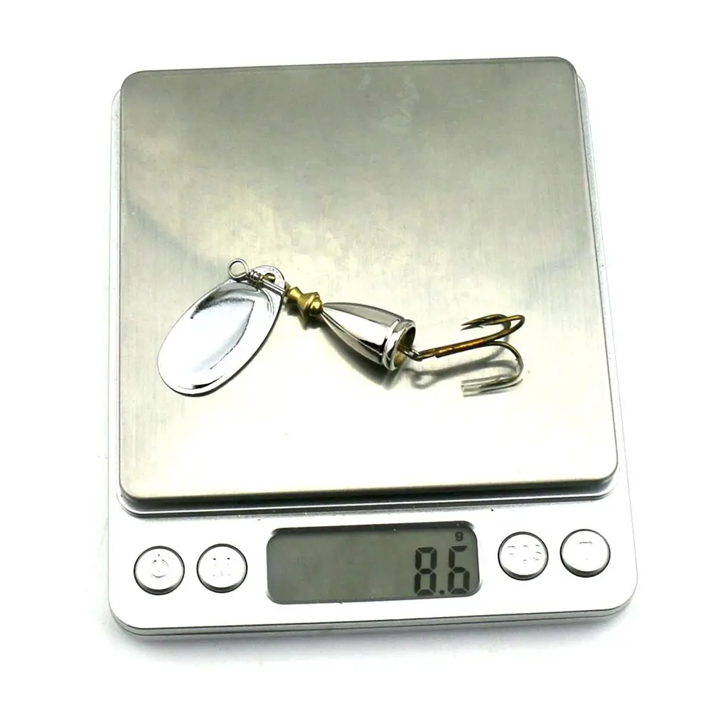1/2/5pc 6.5CM 8.5G Metal Sequins Spoon Spinner Treble Hook Crank Bait Fishing Lure