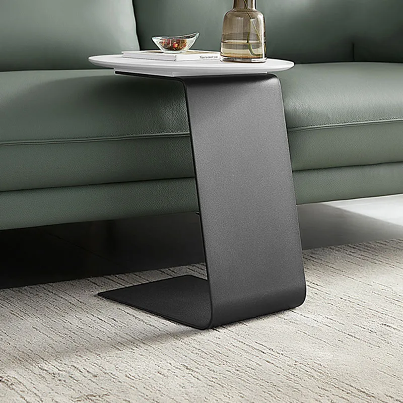 Couch Console Computer Side Table Round Corners Expandable Stone Cute Flush Coffee Tables White Tavolo Salotto Side Table SY50CT