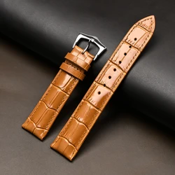 Premium Genuine Leather Watch Band - Top Layer Cowhide Strap Bracelet - 14mm (Light Brown)