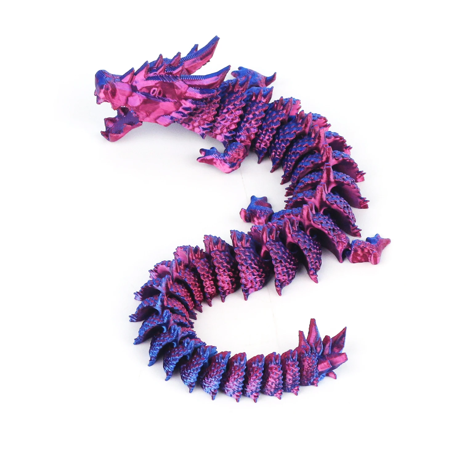 3D printed dragon figurine with movable joints, pressure relief toy, figurine model, collectible crafts 4