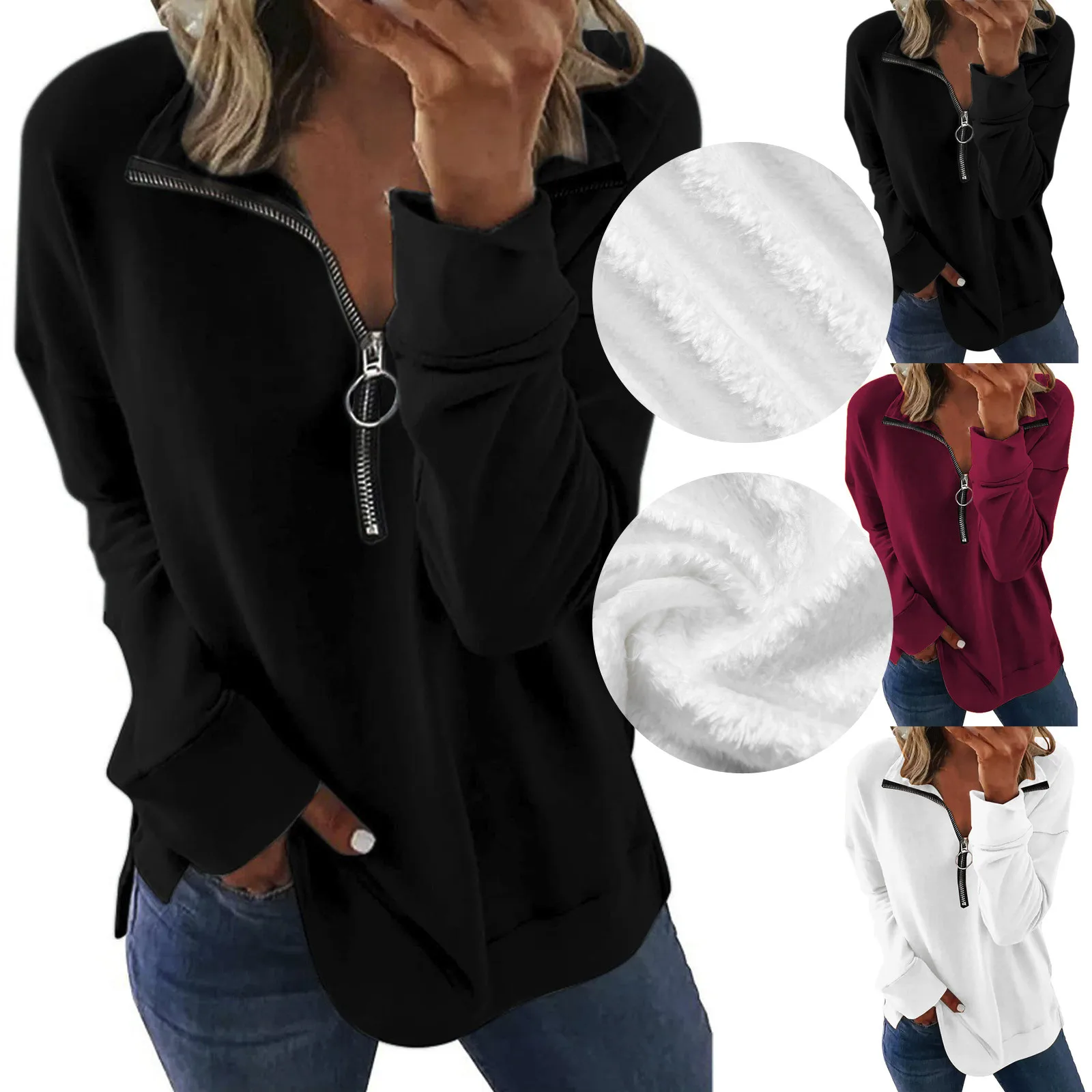 

Women’s Half Zip Sweatshirt Womens Casual Hoodies Pullover Tops Sweatshirt For Women Hoodies Sweatshirt For Women Loose Fit