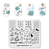 KADS Immaturity 011 Polish Nail Art Stamping Plates Horse Flower Diamonds pattern Image Template DIY Manicure Stencils Tools 3