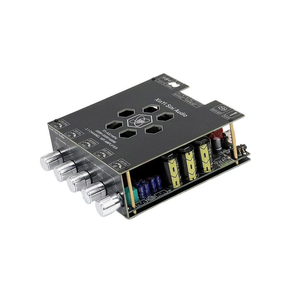 AS21 TPA3255  Bluetooth 5.2 2.1 Channel Power Audio Stereo Subwoofer Amplifier Board 300WX2+600W TREBLE Bass note tuning AMP 6