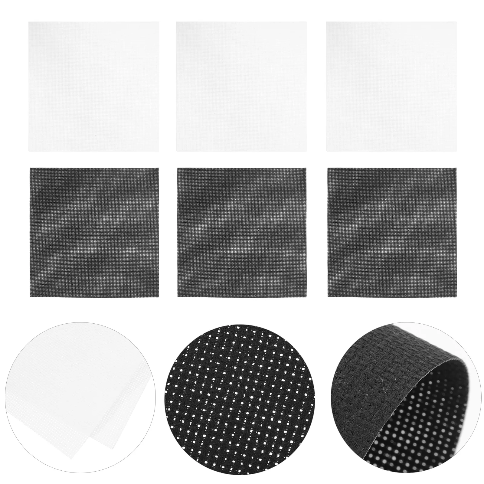 

6 Pcs Sewing Gridding Fabric Embroidery Cloth for Stitching Supplies Project DIY Cotton Cloths