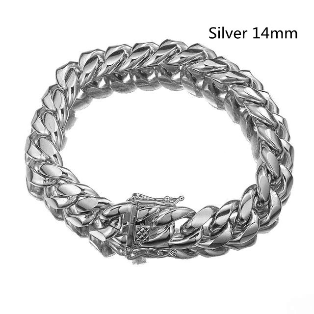 Elegant Gold/Rose Gold Stainless Steel Cuban Link Bracelet