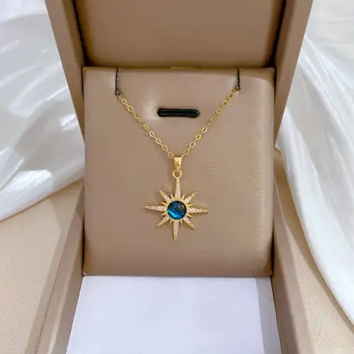 Exquisite Micro Inlaid Zircon Butterfly Tassel Necklace For Women Stainless Steel Moon Butterfly Flower Clavicle Choker Jewelry - Image 8