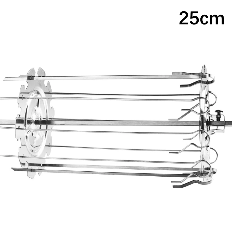 1Set Chicken Grill for Roaster Oven Stainless Steel BBQ Kebab Cage Rotisserie Skewer Forks DIY Camping Cooking Tool barbecue skewers,bbq grilling accessories,kebab maker