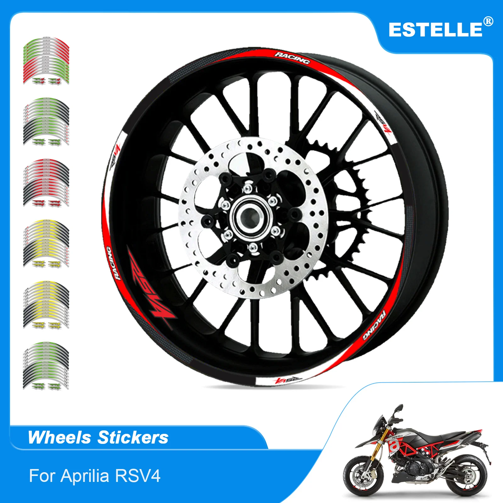 

Лидер продаж, наклейка на обод колеса мотоцикла, наклейки на обод, пленка для шин, светоотражающие наклейки, украшение для шин для Aprilia RSV4 все годы