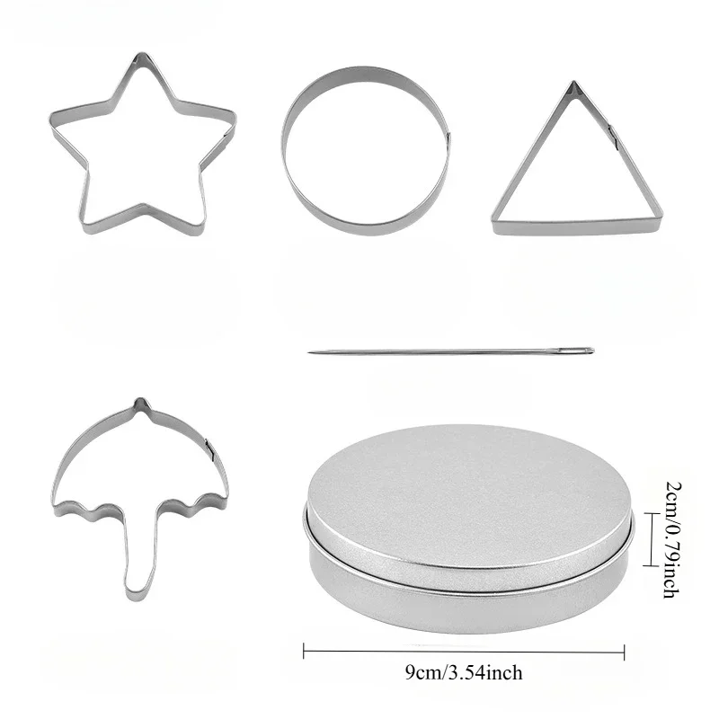 6/12pcs Sugar Cookie Cutter Sugar Cookie Mold Stainless Steel Korean Cookies Game Tools For Squid TV Fans and Kids Party Game