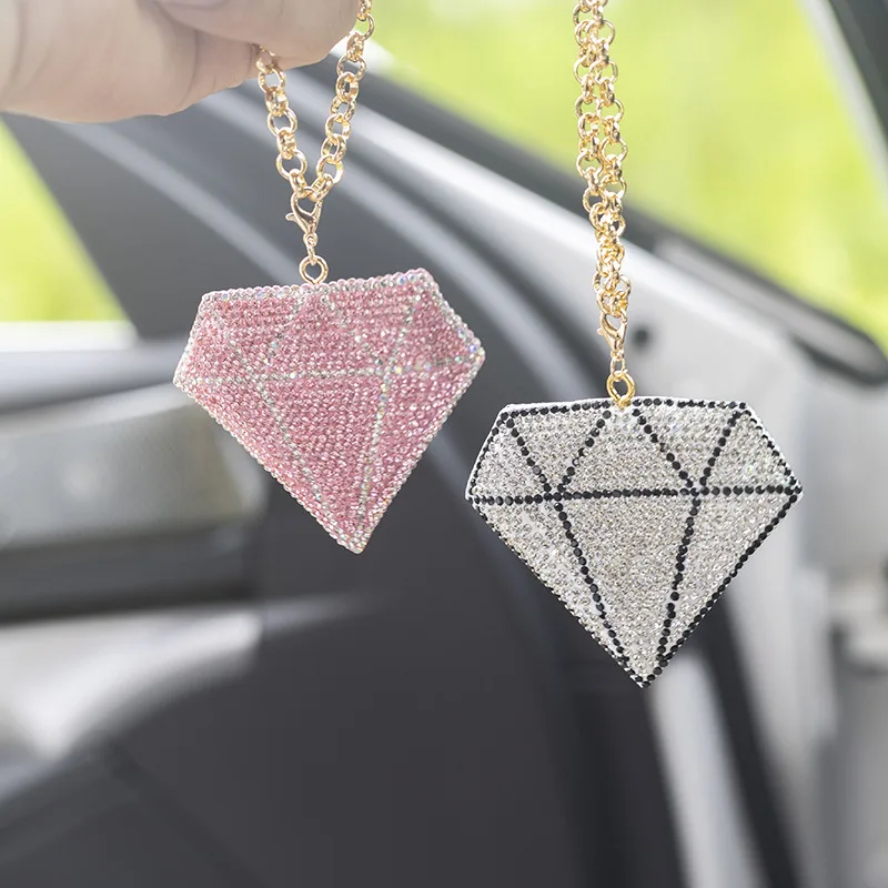 Adorno Colgante Diamantes De Imitación Para Espejo De Auto