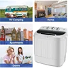 ZENY Portable Clothes Washing Machine Mini Twin Tub Washing Machine 13lbs Capacity with Spin Dryer,Compact Washer 5
