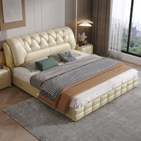 Chambre principale lit petit appartement moderne Simple lit De rangement Double Design Camas De Matrimonio dortoir meubles De maison 3