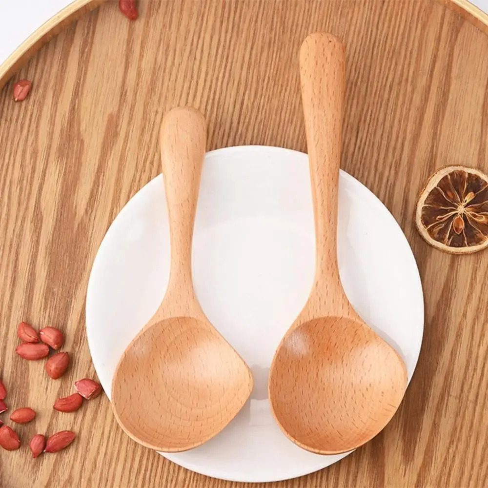 

Wood Easy Cleaning Utensils Large Mixing Scoop For Soup,Porridge Wooden Spoon Tableware Soup Ladle Serving Spoon