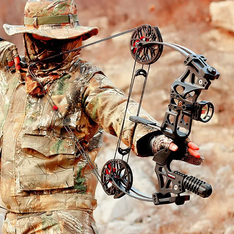 Compound Bow Set Steel Ball Bow and Arrow Compound Pulley Bow 3060 lbs Hunting Compound Bow