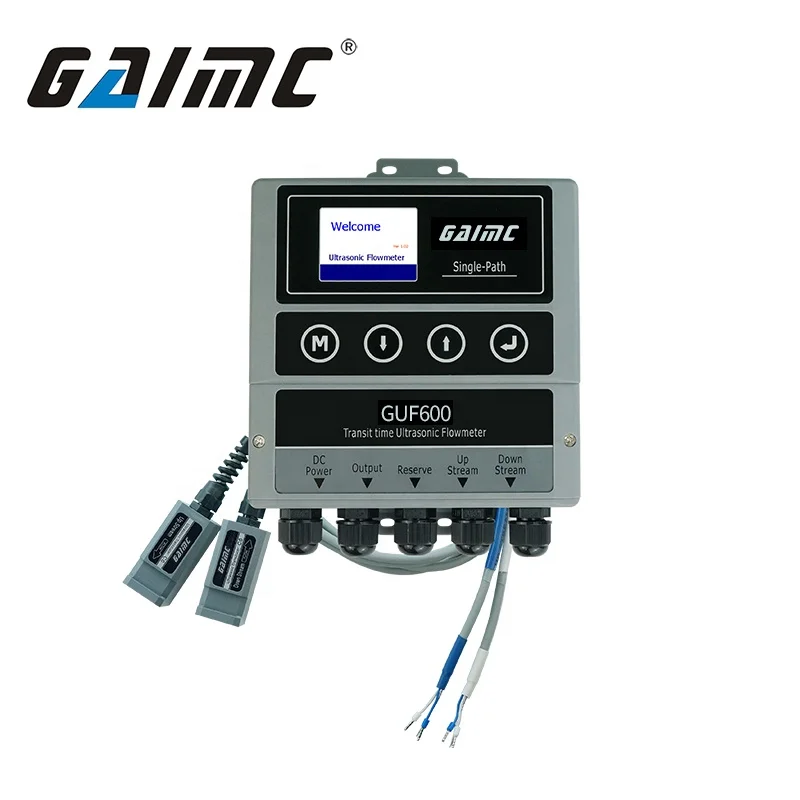 

GUF600 High quality clamp on digital portable water flow meter ultrasonic flowmeter