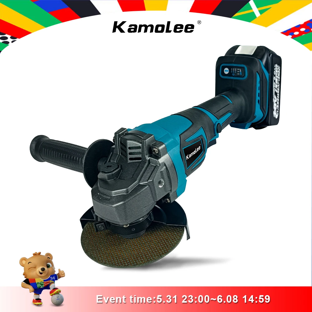 Kamolee M10 브러시리스 무선 앵글 연마기, 3 단 절단 전동 공구, Makita 18V 배터리와 호환, 100mm, 18500RPM  Best Top5