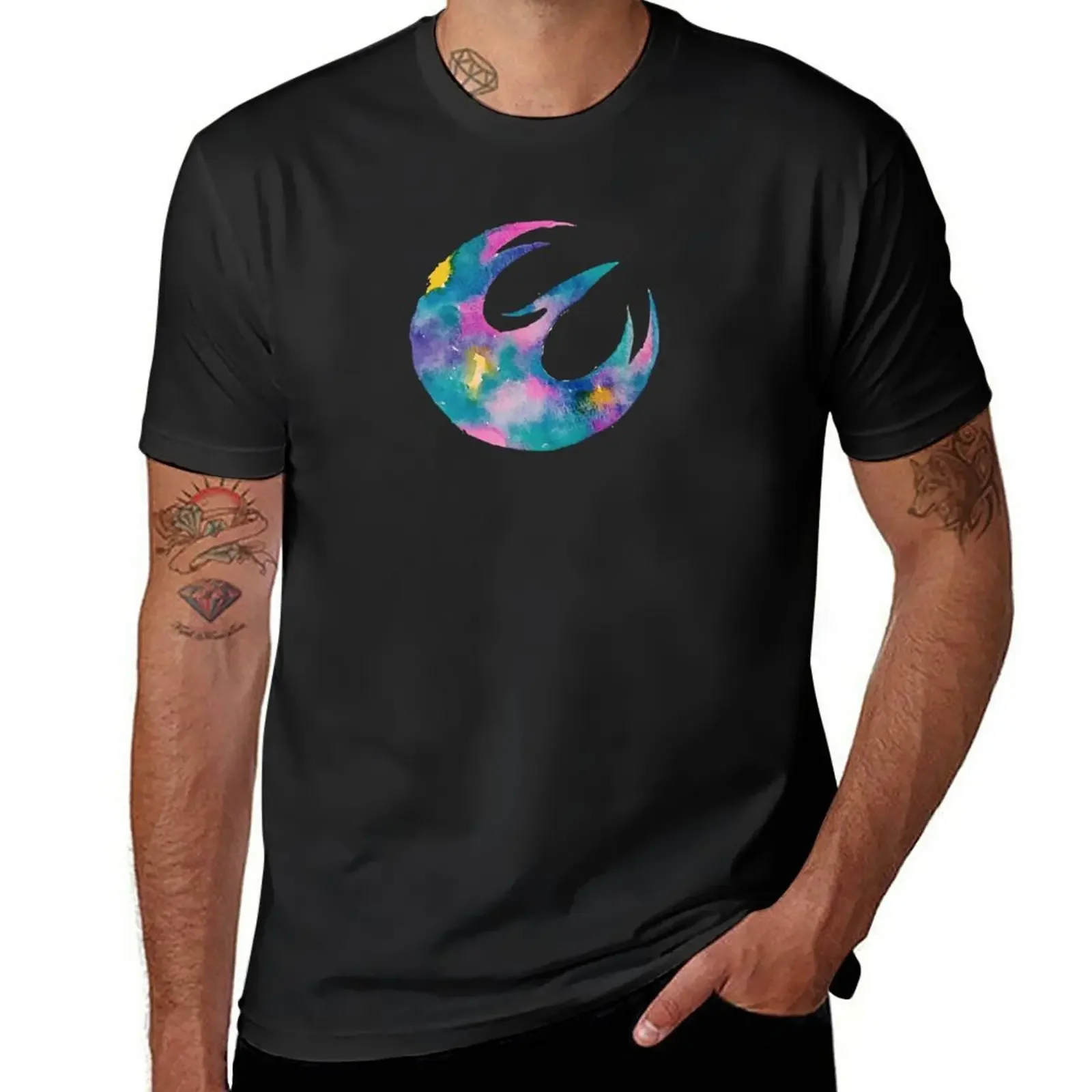

Watercolor Sabine (black) T-Shirt new edition plus size tops black t shirts for men
