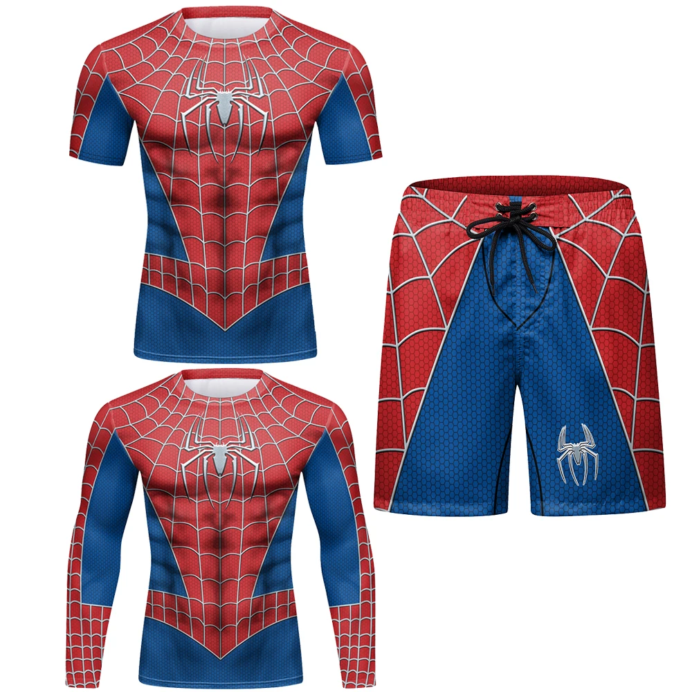 

MMA Boxing Sets Compression Jerseys Men Bjj Rashguard Jiu Jitsu T-Shirt+Pant Muay Thai Shorts Kickboxing Fitness Gym Clothing