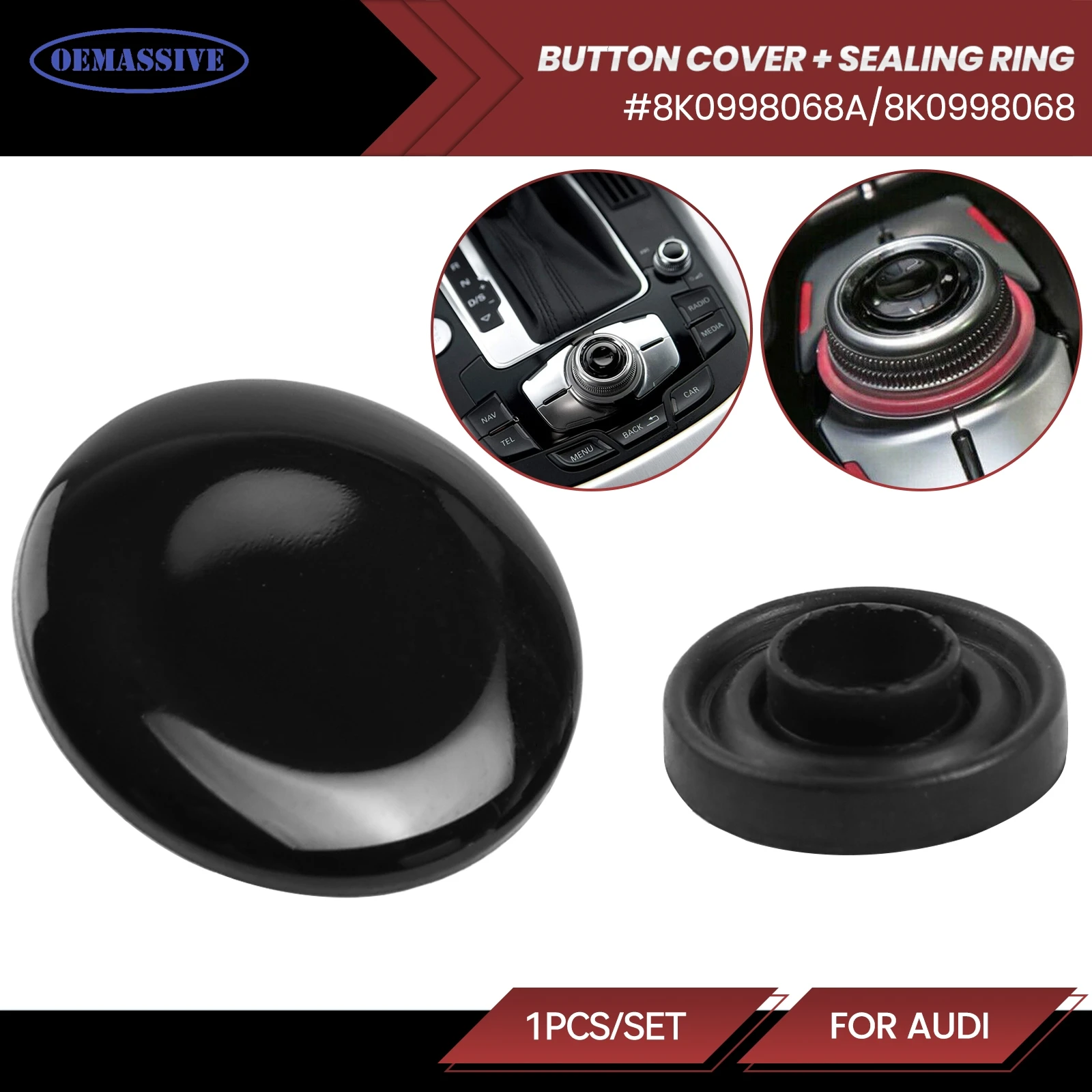 Bouton De Commande MMI Pour Audi - Remplacement Couvercle Joystick Centre 8K0998068A - Compatible A4, A5, A6, Q5, Q7, S4, S6