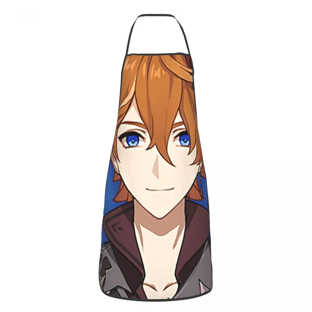

Унисекс ударопрочный фартук Genshin, тартаглия, кухонный шеф-повар, фартук для готовки, для мужчин и женщин, аниме, игровой фартук для покраски