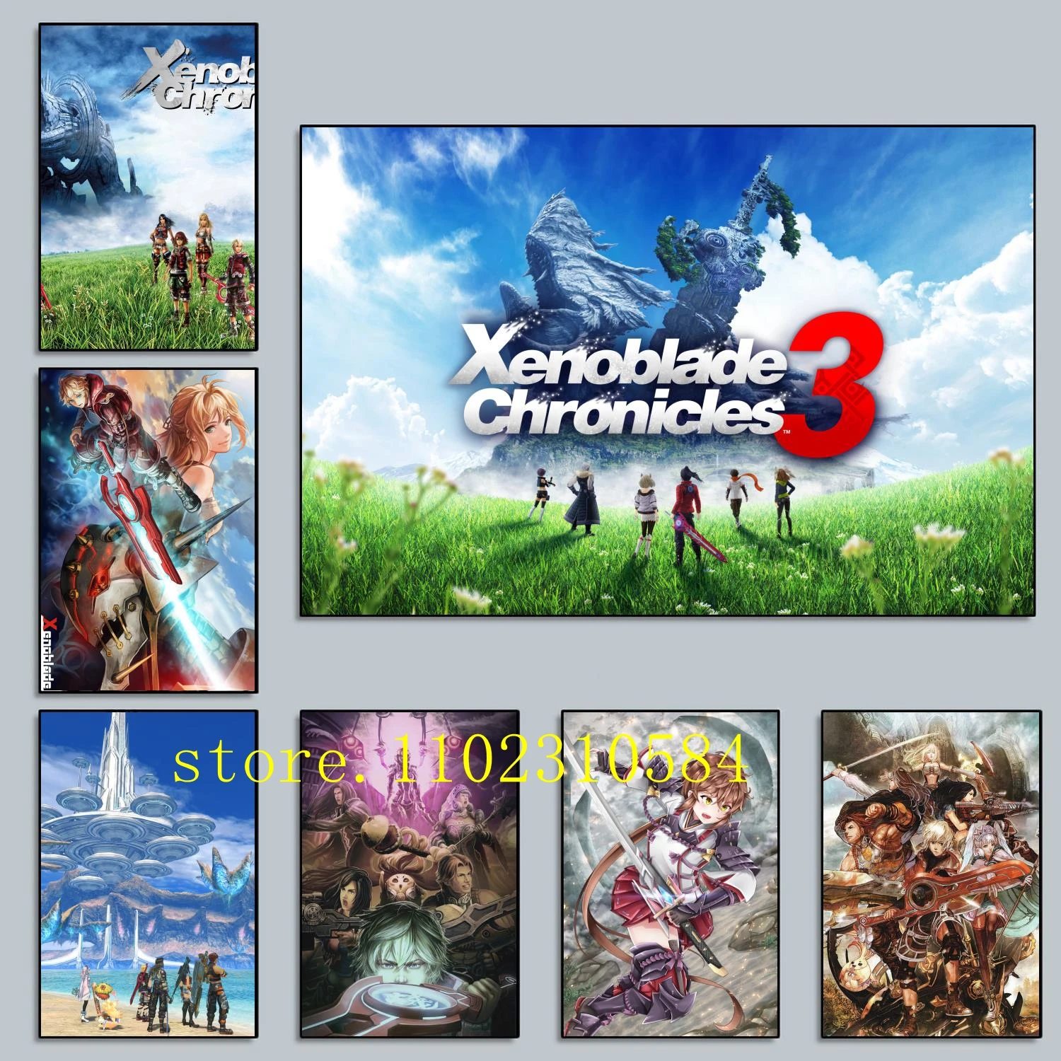 Xenoblade Chronicles 3 게임 포스터, 벽 아트 캔버스 포스터, 장식 아트 포스터, 맞춤형 선물, 현대 가족 침실 그림