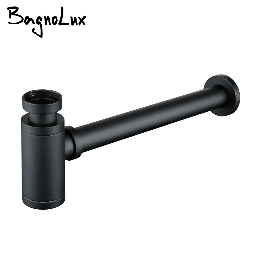 ทองเหลืองสีดำห้องน้ำอ่างล้างจานก๊อกน้ำขวดดักระงับกลิ่นกาย TRAP POP ระบายน้ำ 1