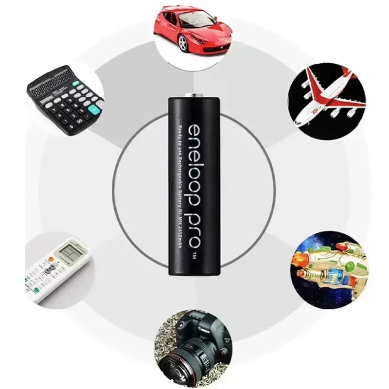 Panasonic Eneloop Original Battery Pro AA 2550mAh 1.2V NI-MH Camera Flashlight Toy Pre-Charged Rechargeable Batteries