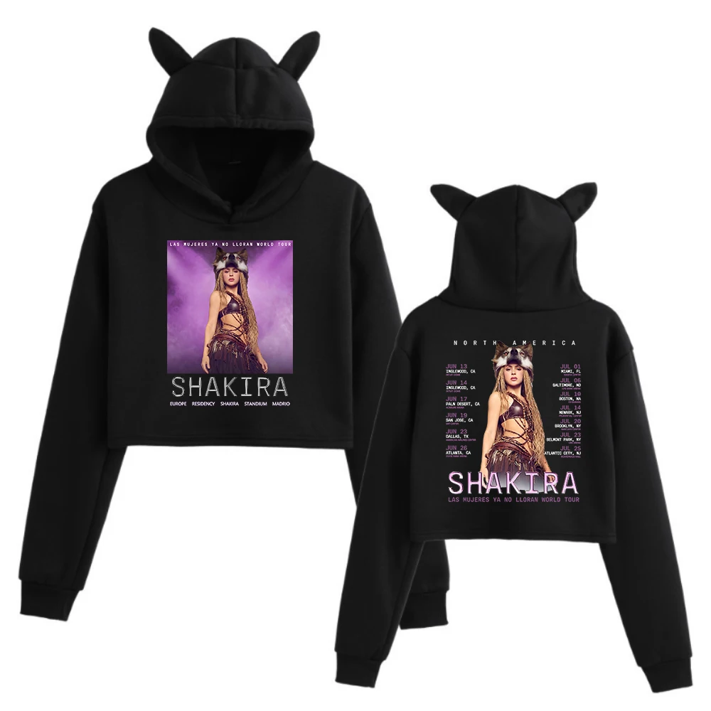 Shakira World Tour 2026 Cat Ear Hoodie Women Las Mujeres Ya No Lloran Long Sleeve Girls Fashion Hoodie for Fans 1