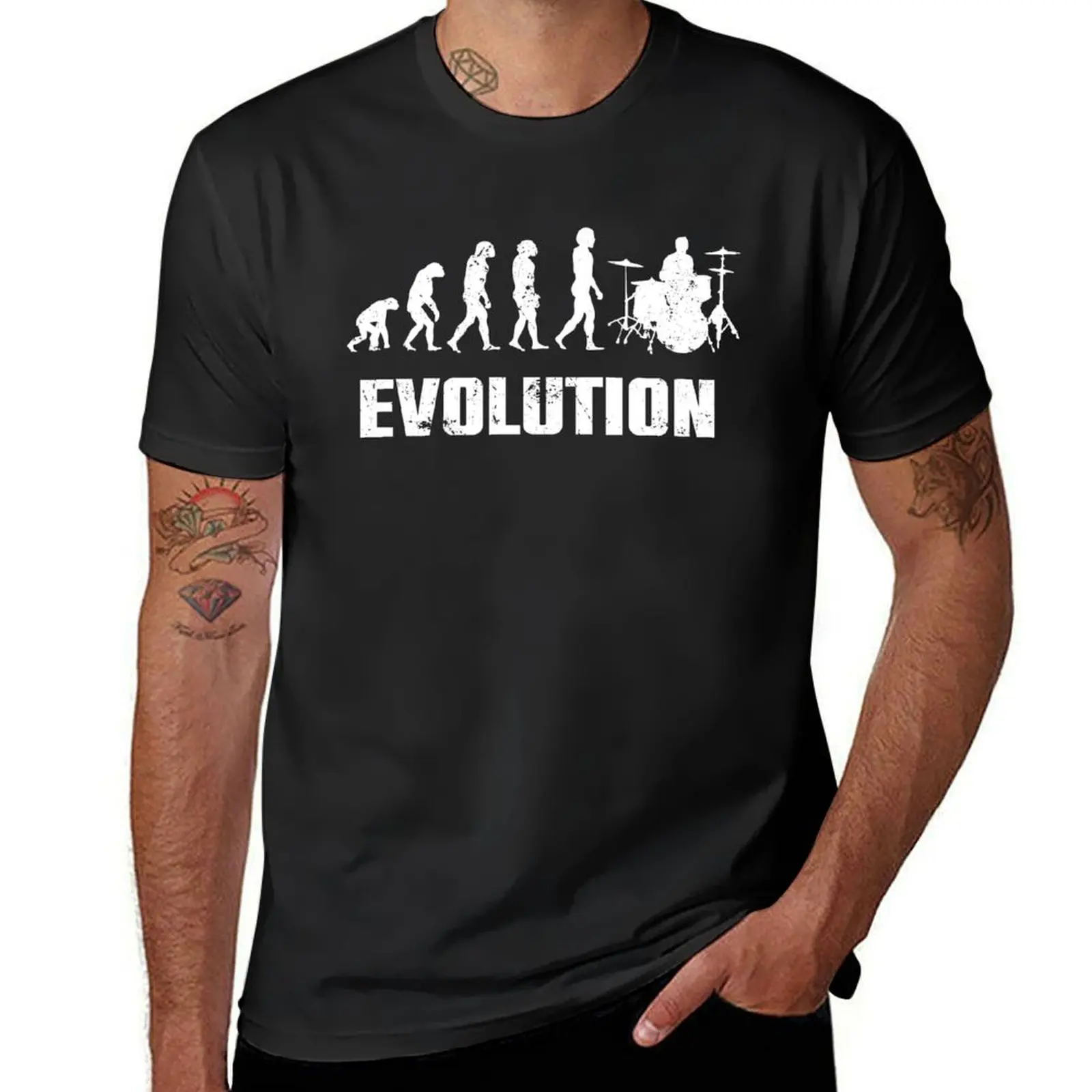 

Funny Evolution - Drummer and Drum Lovers T-Shirt boys whites tops men clothing