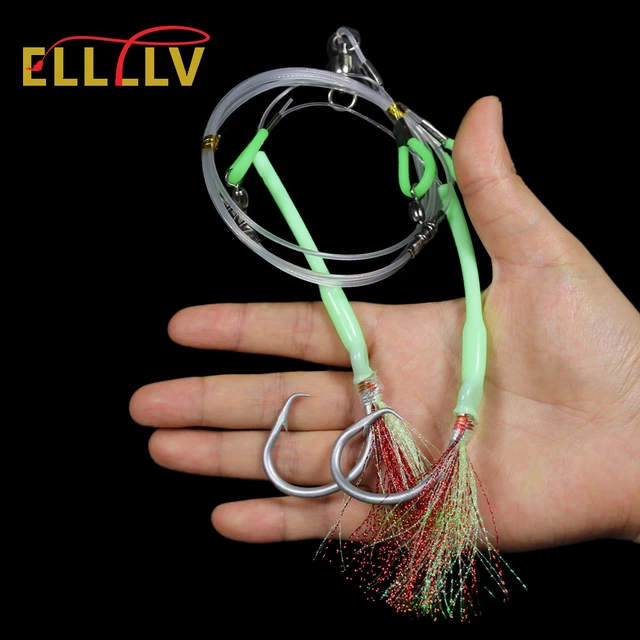 Mackerel Rundeep Sea Fishing Sabiki Rig With Luminous Flasher - Strong  Tuna Circle Hook