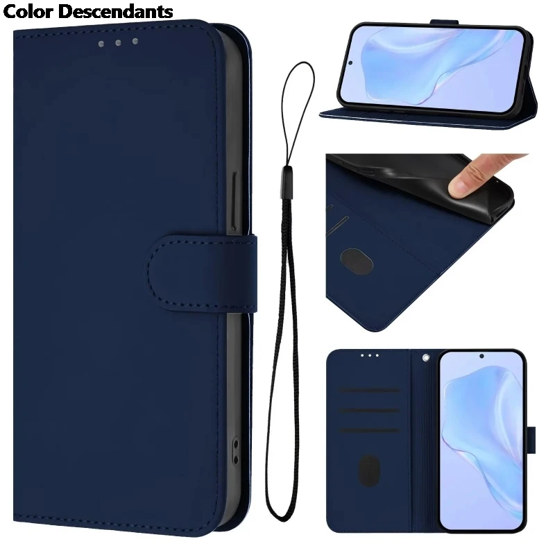 Premium PU Leather Flip Phone Case with Holder and Wallet Cover
