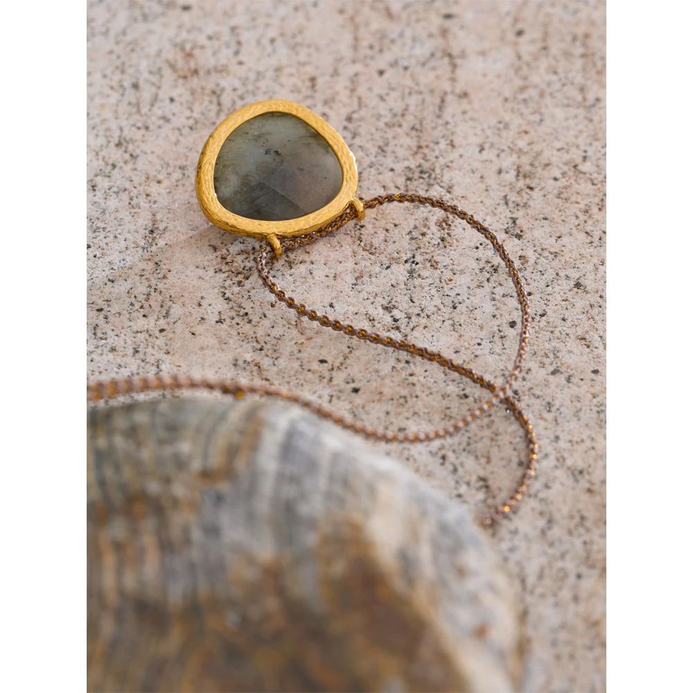 Yhpup Necklace Pendant Stone Standard