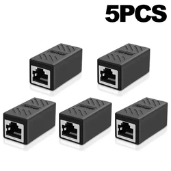Gigabit Ethernet Female - to - Female RJ45 Coupler and Network Extender Adapter (5Pcs)