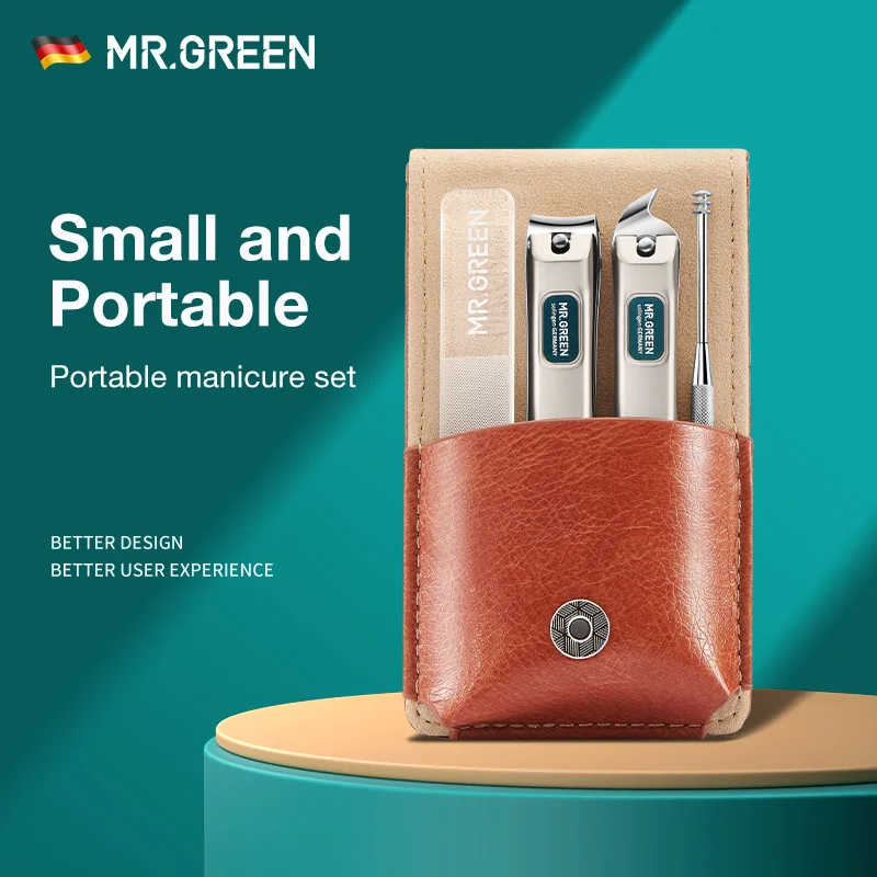 Kit De Manucure Portable Vintage Nogent Inox MD - Cuir Marron, Inox, Ciseaux Et Lime - Occasion