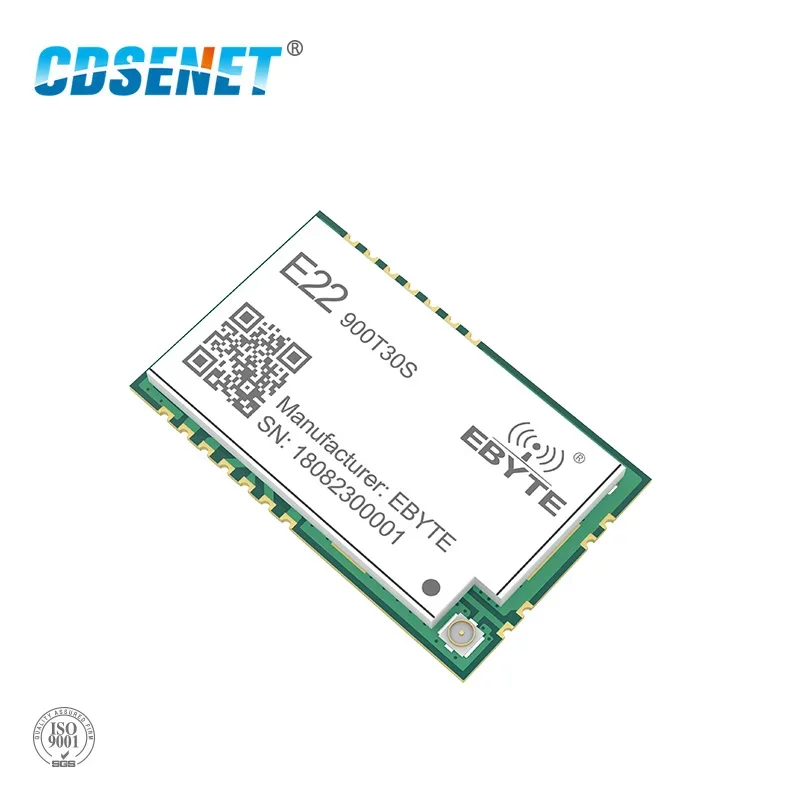 868MHz 915MHz 30dBm SMD LoRa Wireless Transceiver CDSENET E22-900T30S IPEX Stamp Hole 1W Long Distance Transmitter Receiver muslady 2 4g guitar wireless system transmitter receiver max 30m effective distance